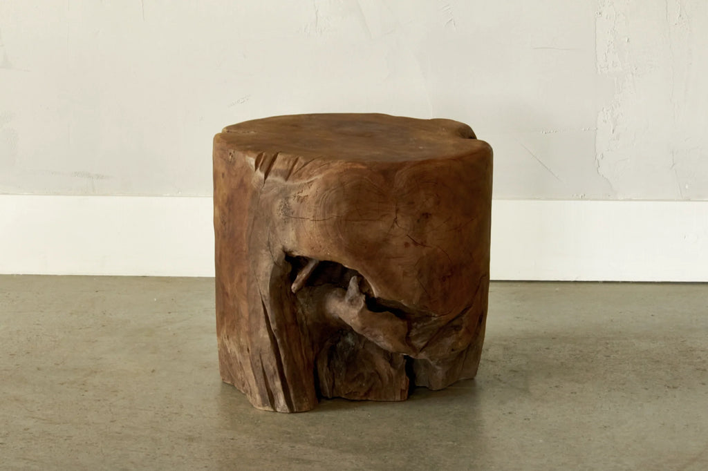 Erosion side table - antique teak