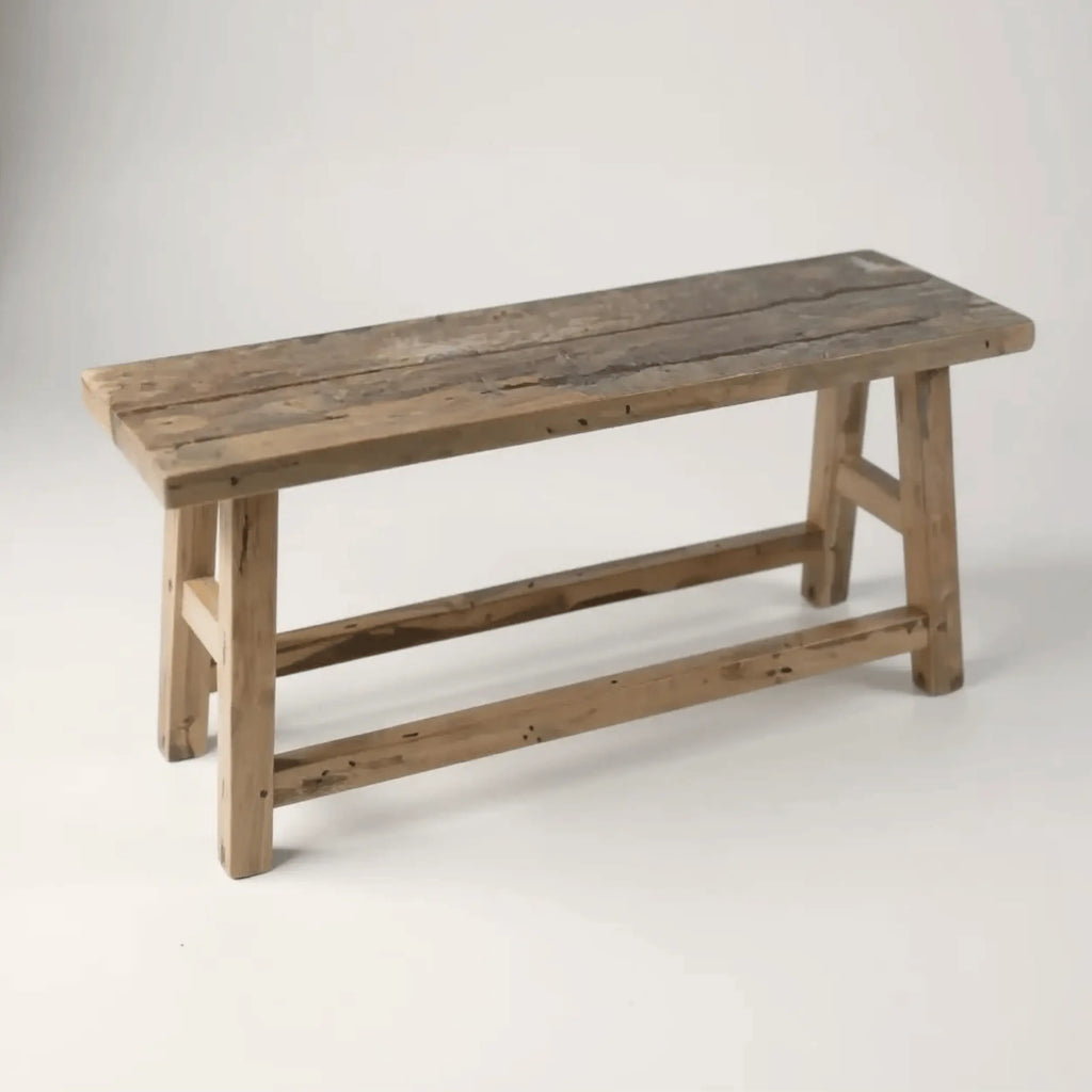 NEW Leon Recycled Teak Bench -90cm