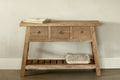 3-drawer A console - recycled teak