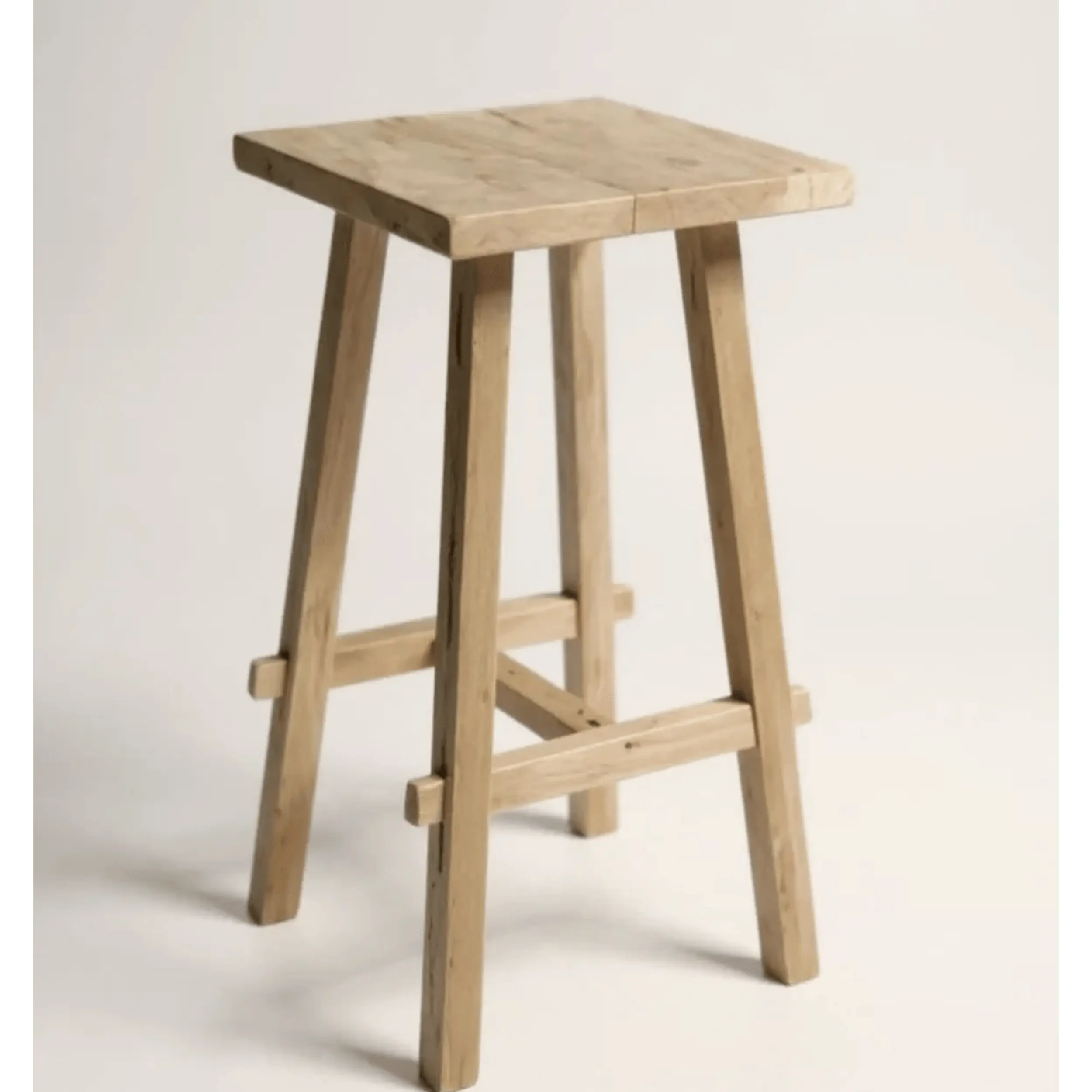 Artisan counter stool in recycled teak
