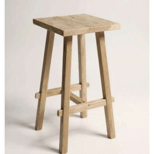 Artisan counter stool in recycled teak