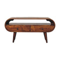 Chestnut Circular TV Stand-0