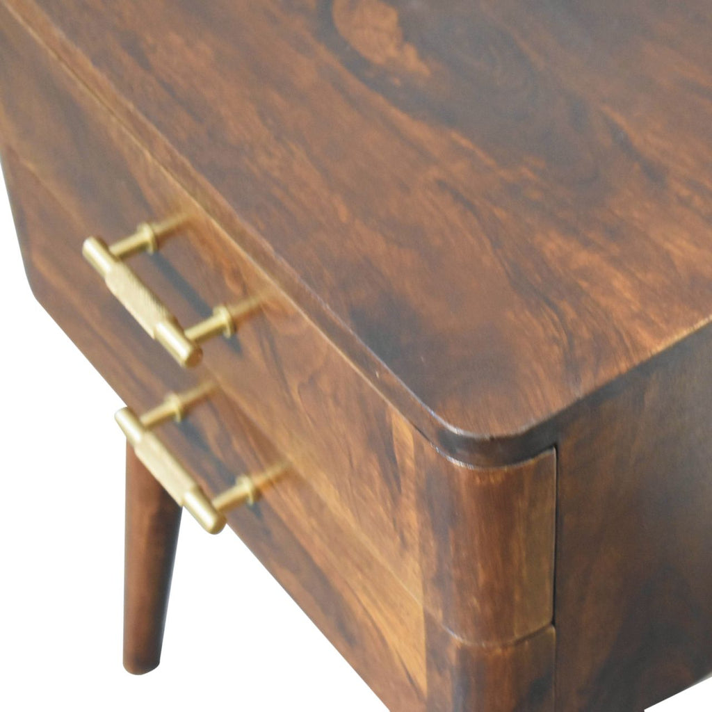 Chestnut T-Bar Nordic Nightstand