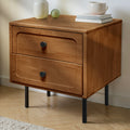 Savana Two Drawer Solid Wood Nightstand