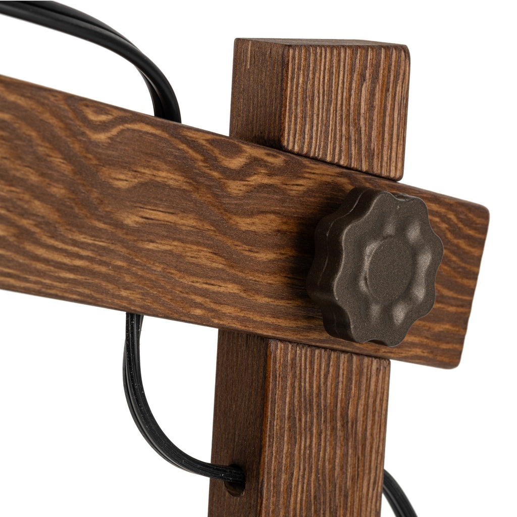 OSLO Brown Scandinavian Table Lamp for Bedroom & Nightstand