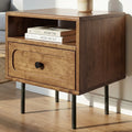 The Steren Single Drawer Solid Wood Nightstand