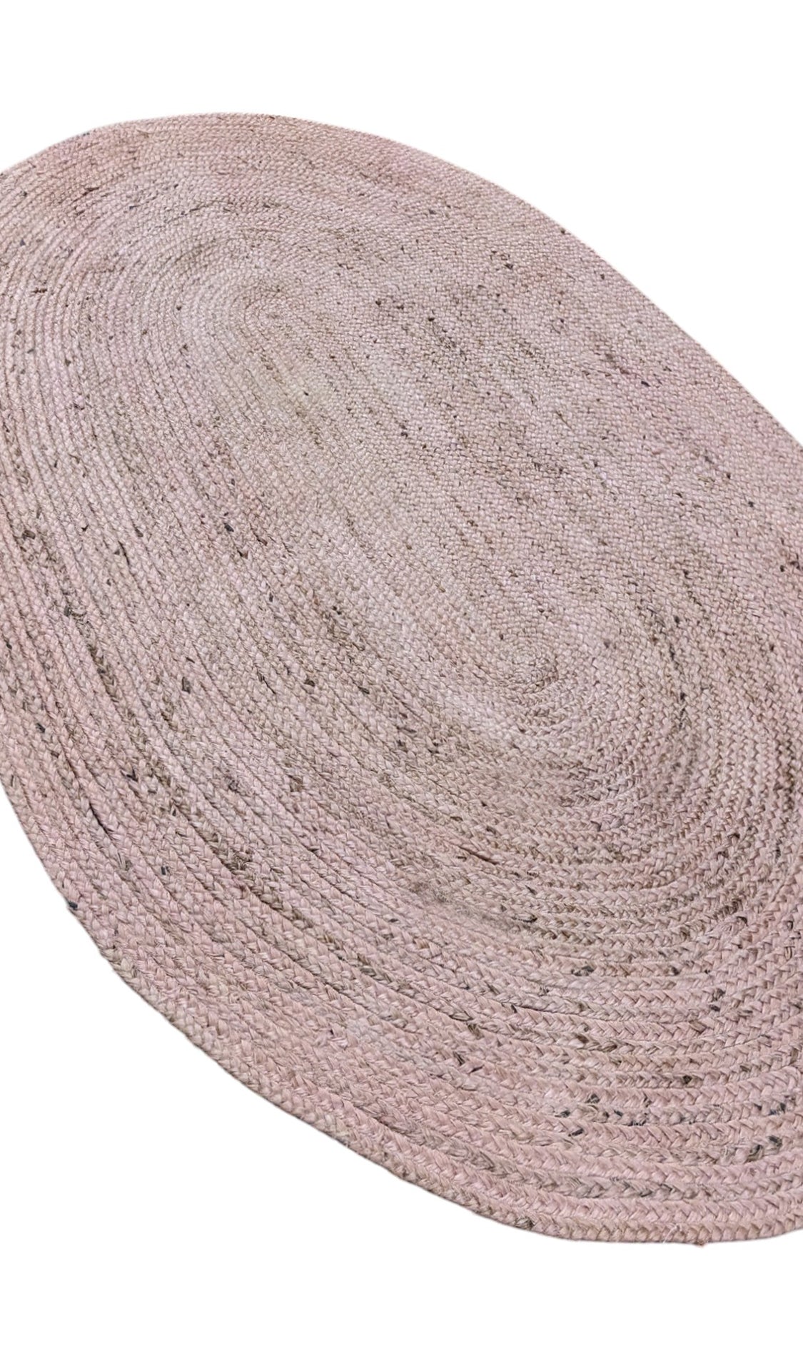 Braided Natural Jute Rug - 216 x 165 cm