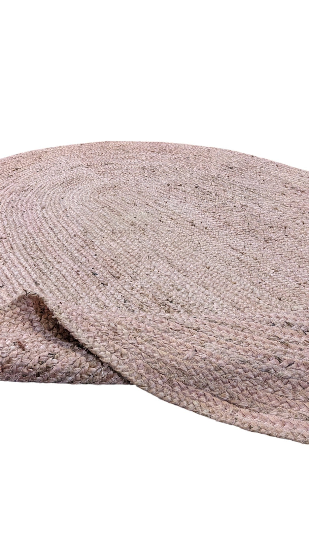 Braided Natural Jute Rug - 216 x 165 cm