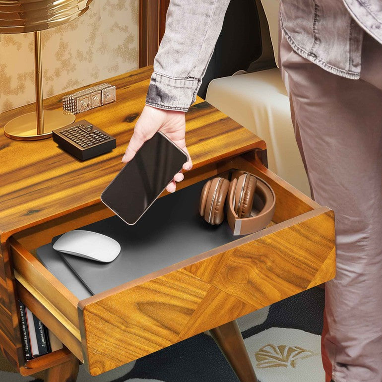 Laden Solid Wood Nightstand