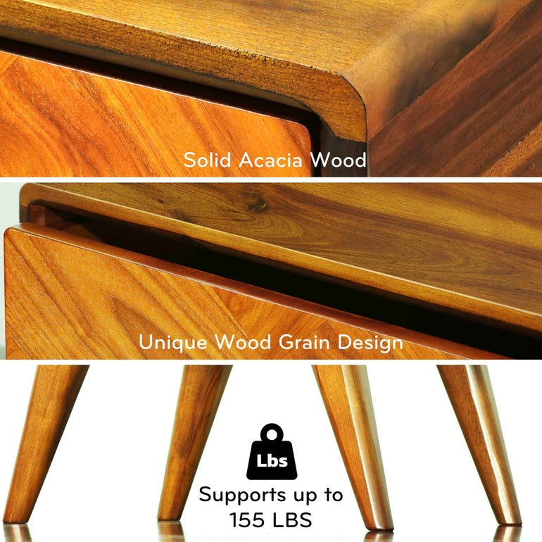 Laden Solid Wood Nightstand