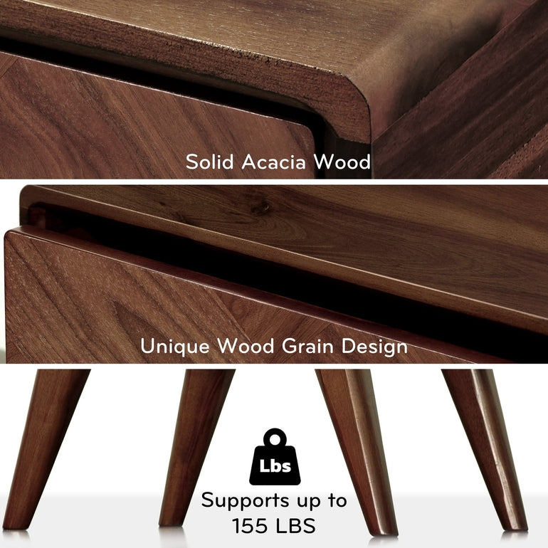 Laden Solid Wood Nightstand