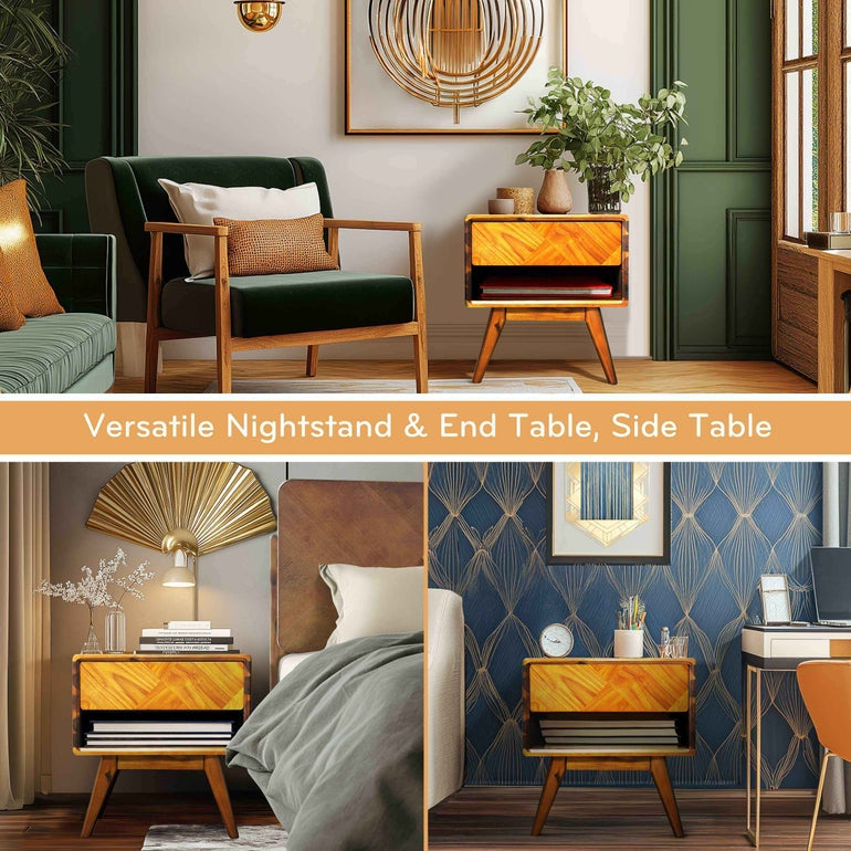 Laden Solid Wood Nightstand