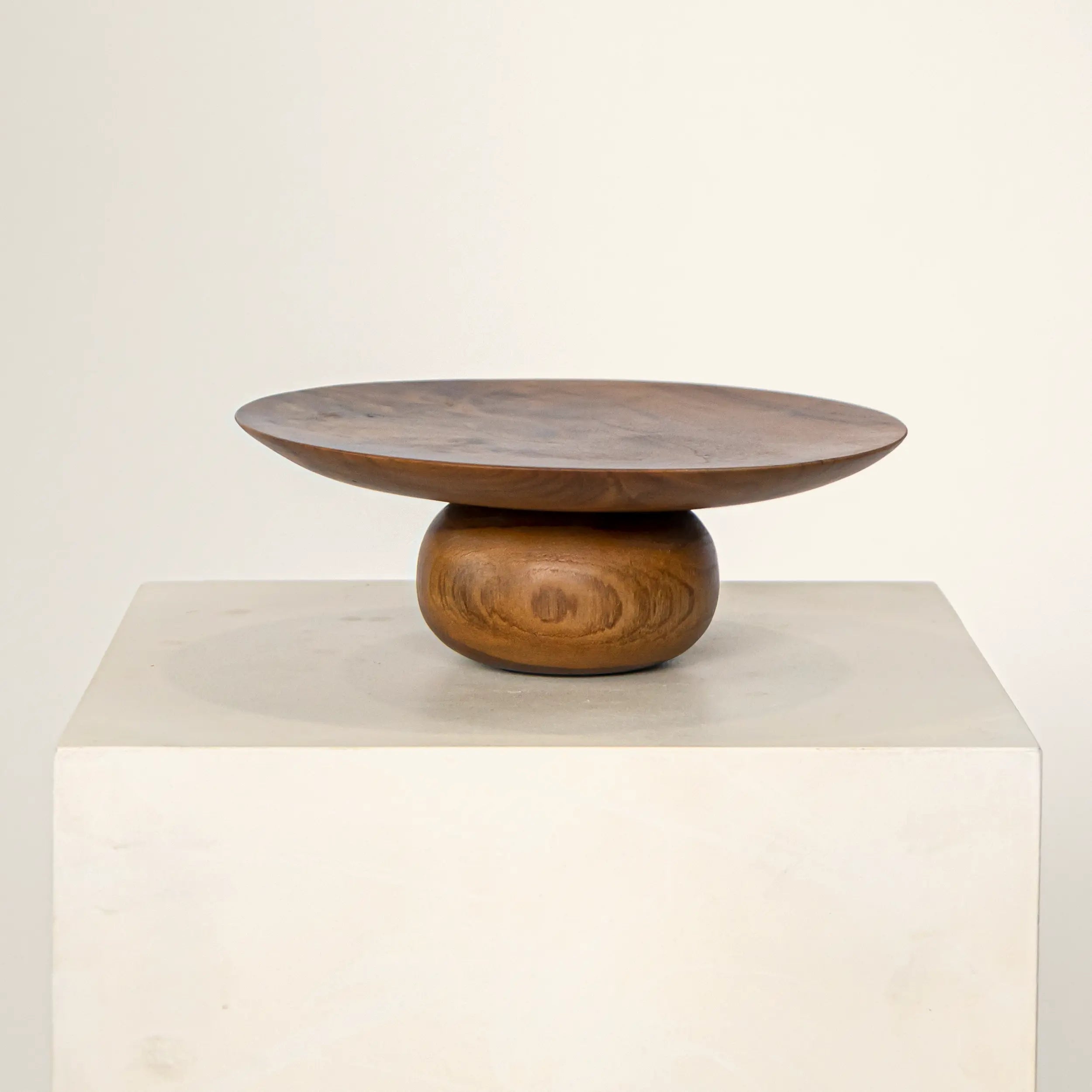 Teak wood cake stand