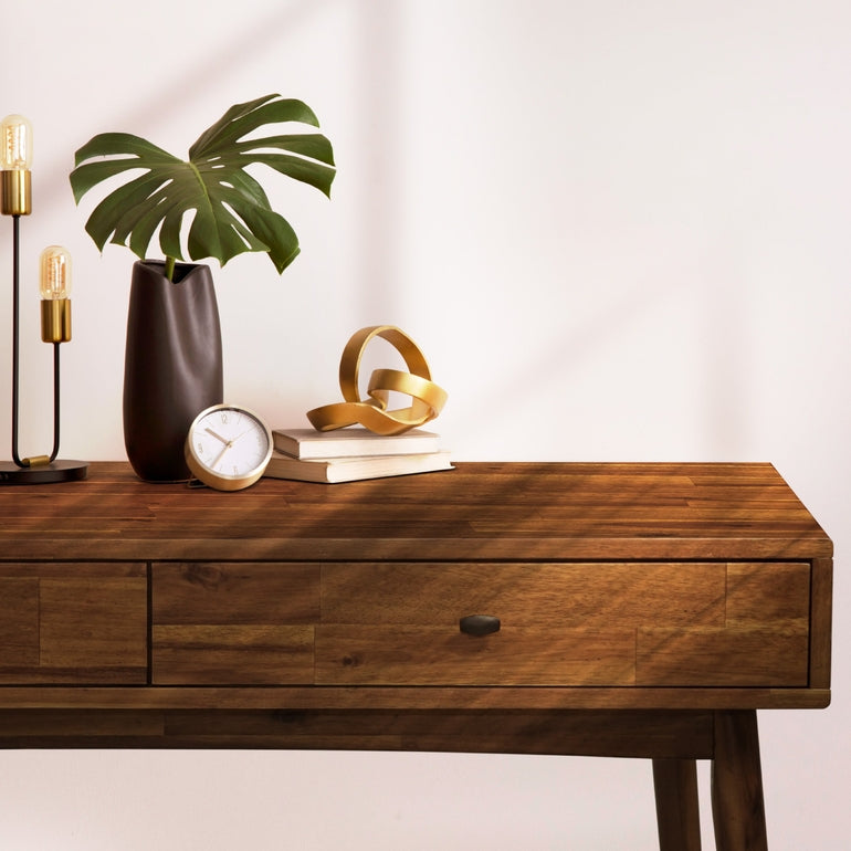 Lagom 48" Solid Wood Work Desk with Drawers