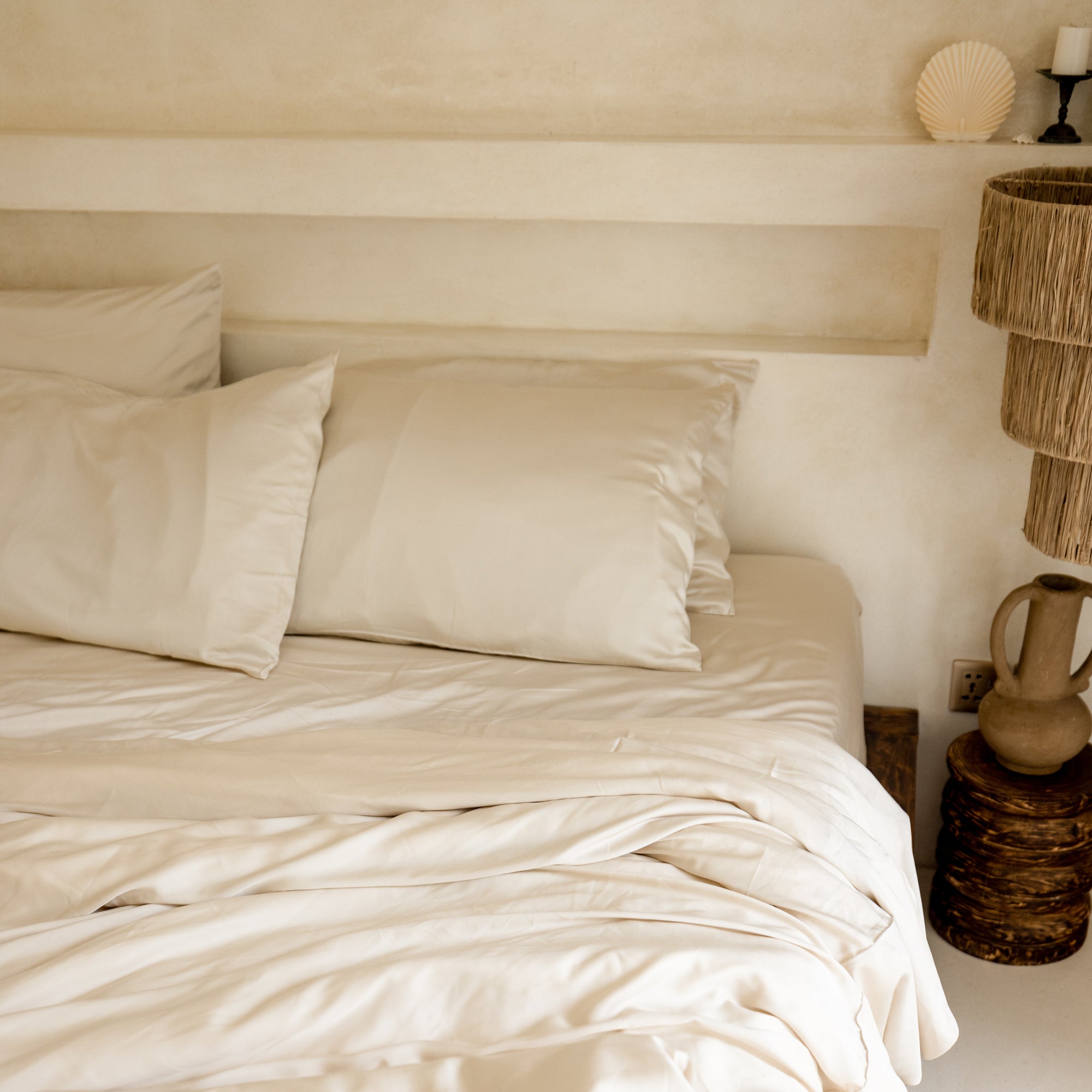 Organic Bamboo Sateen Fitted Sheet