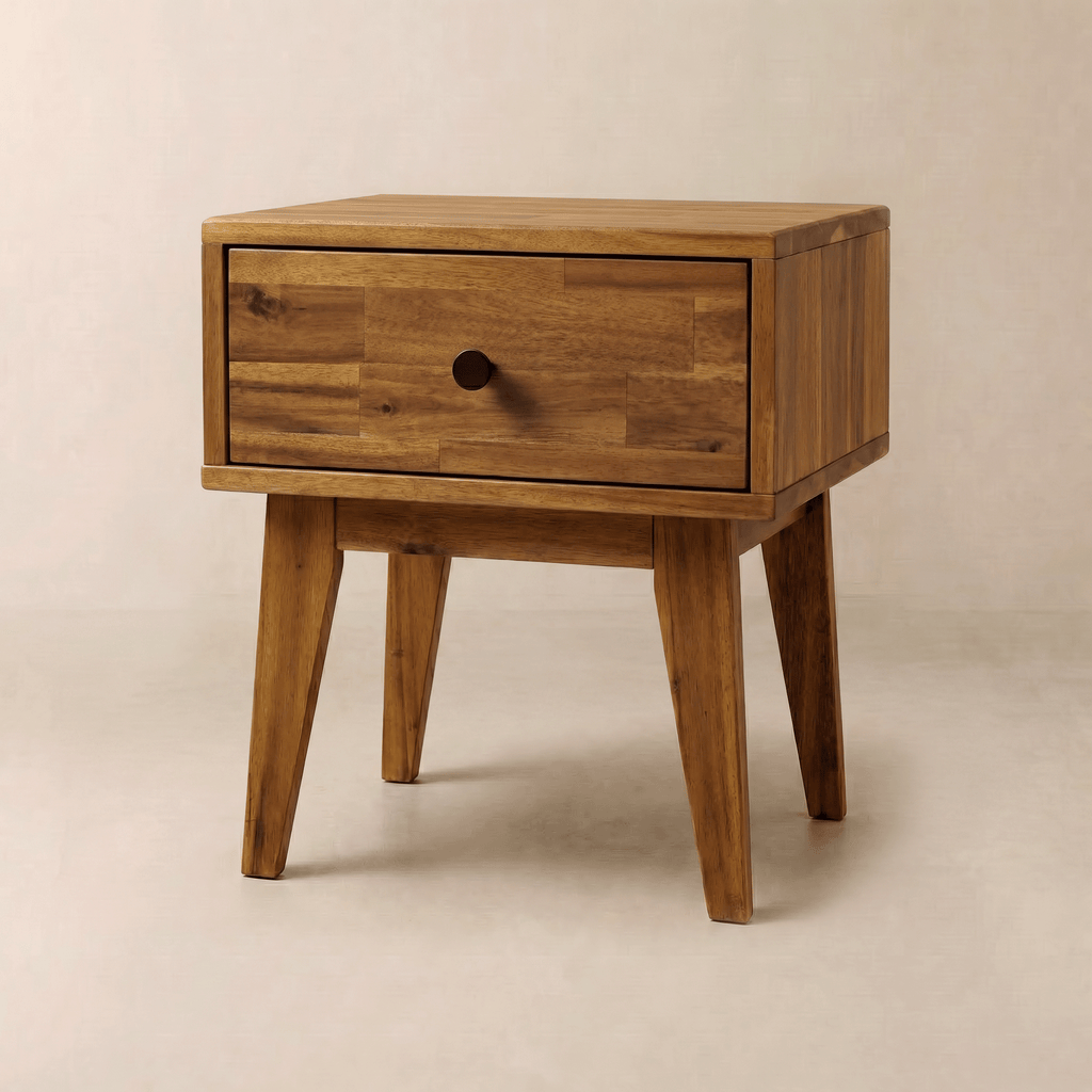 Sofia 1-Drawer Solid Wood Nightstand
