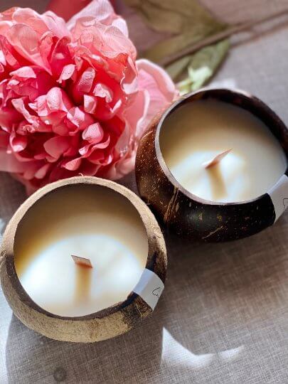 Coconut Shell Candle | Sustainable Home Decor-2