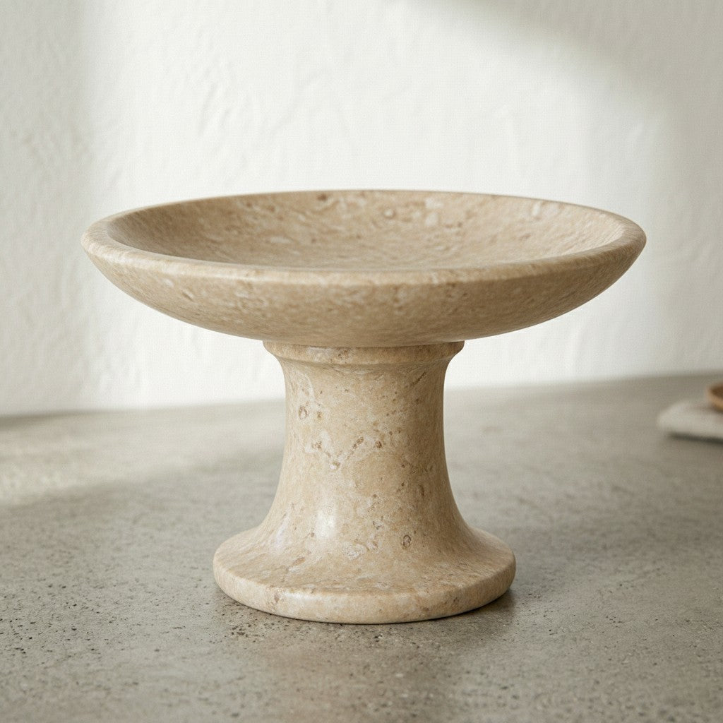 NEW Marble Serving Tray on a Stand - Anthracite Black