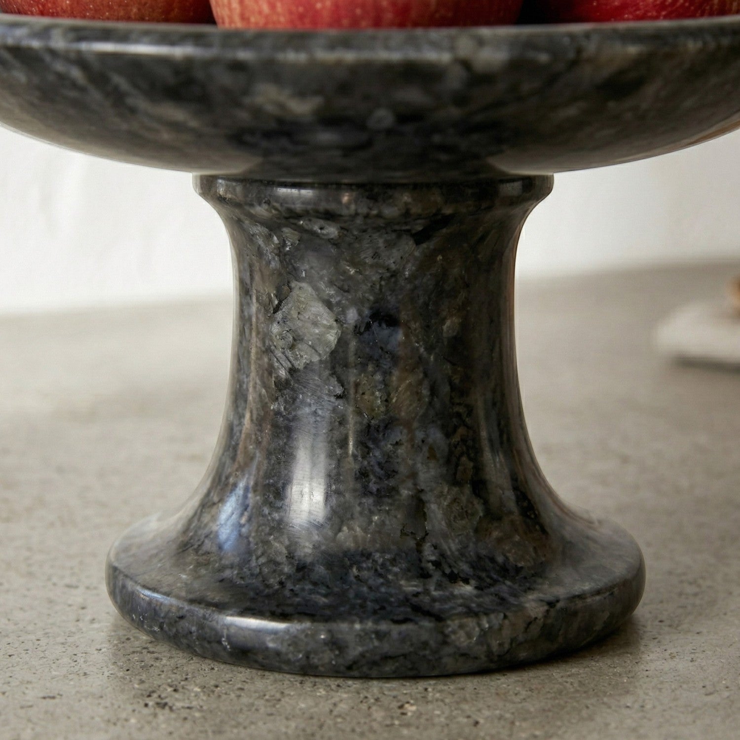 NEW Marble Serving Tray on a Stand - Anthracite Black