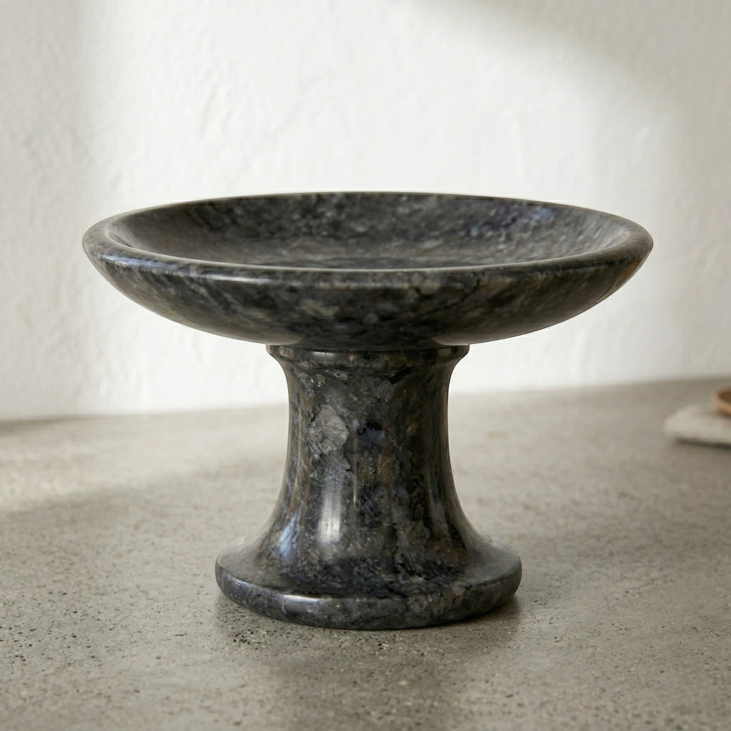 NEW Marble Serving Tray on a Stand - Anthracite Black