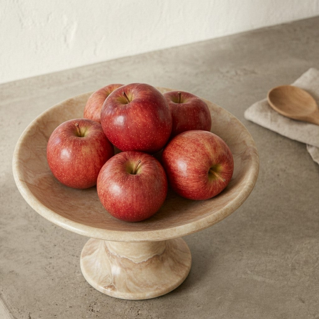 NEW Marble Serving Tray on a Stand - Anthracite Black