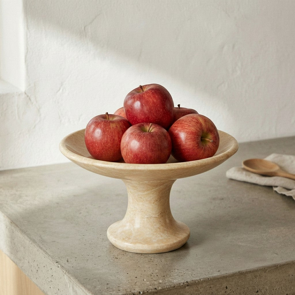 NEW Marble Serving Tray on a Stand - Anthracite Black