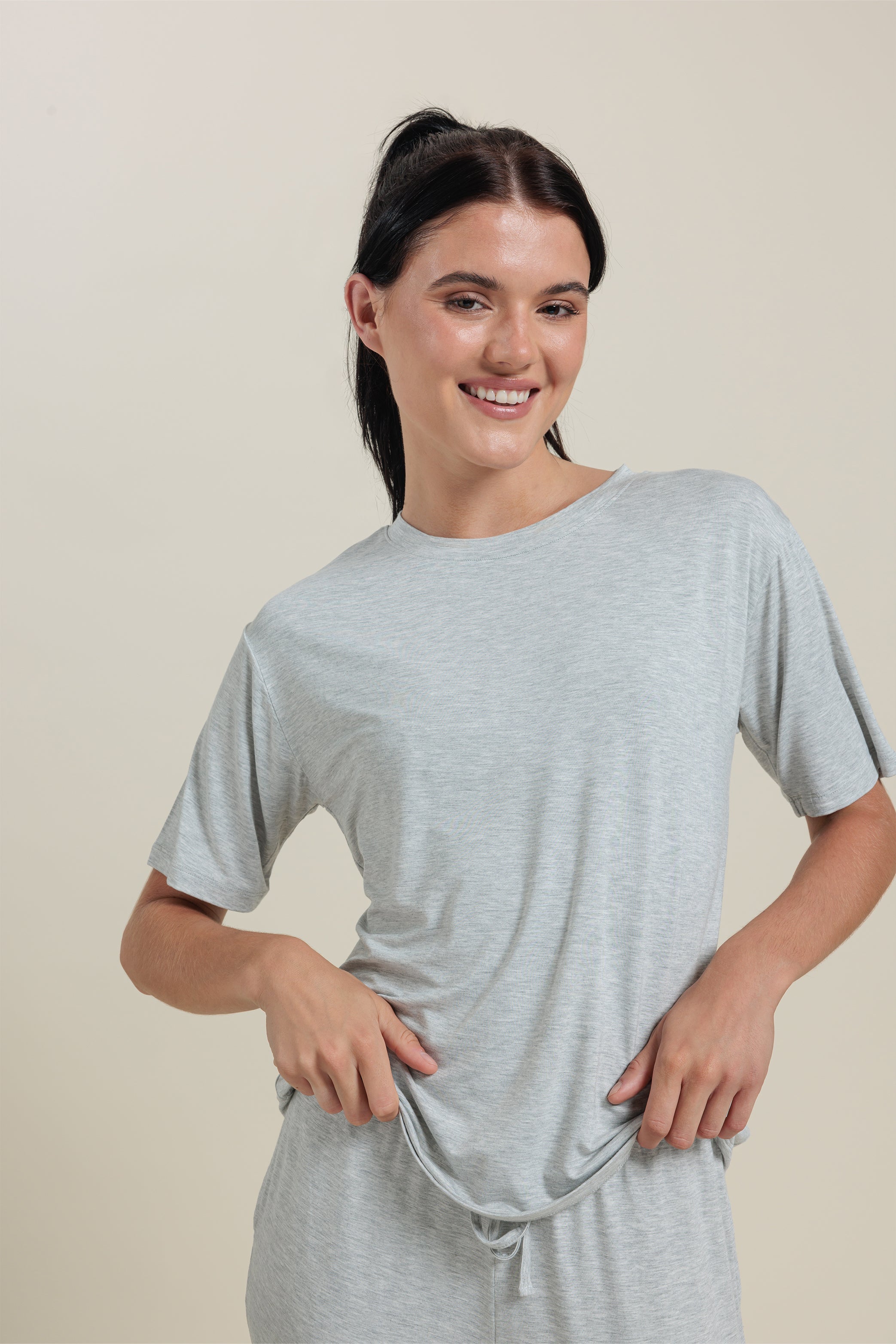Sleepwear Set <br/>Bamboo T-Shirt & Cropped Pants Set