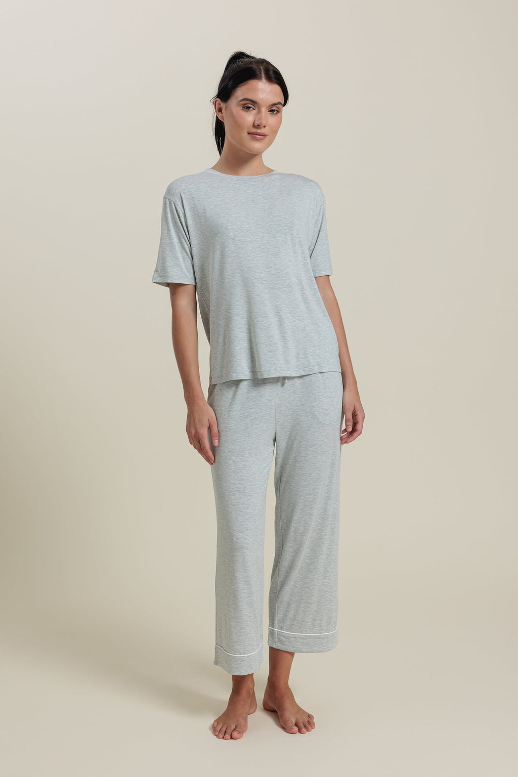 Sleepwear Set <br/>Bamboo T-Shirt & Cropped Pants Set