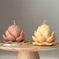 Handmade Soy Lotus Candle: Sculptural Home Decor Gift