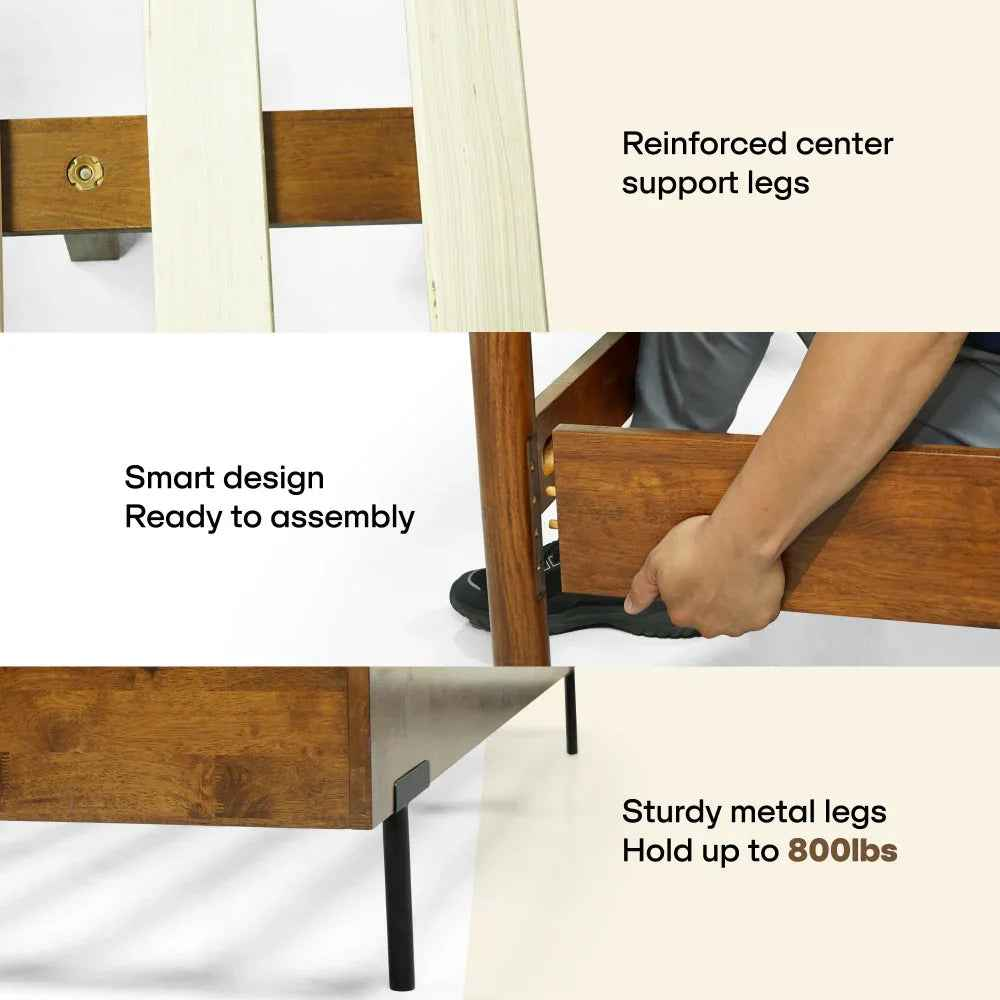 The Farrow Solid Wood Bed Frame