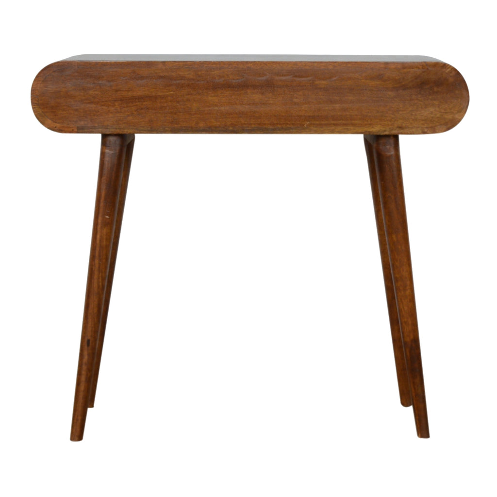 bulk Chestnut Curved Edge Console Table for resale