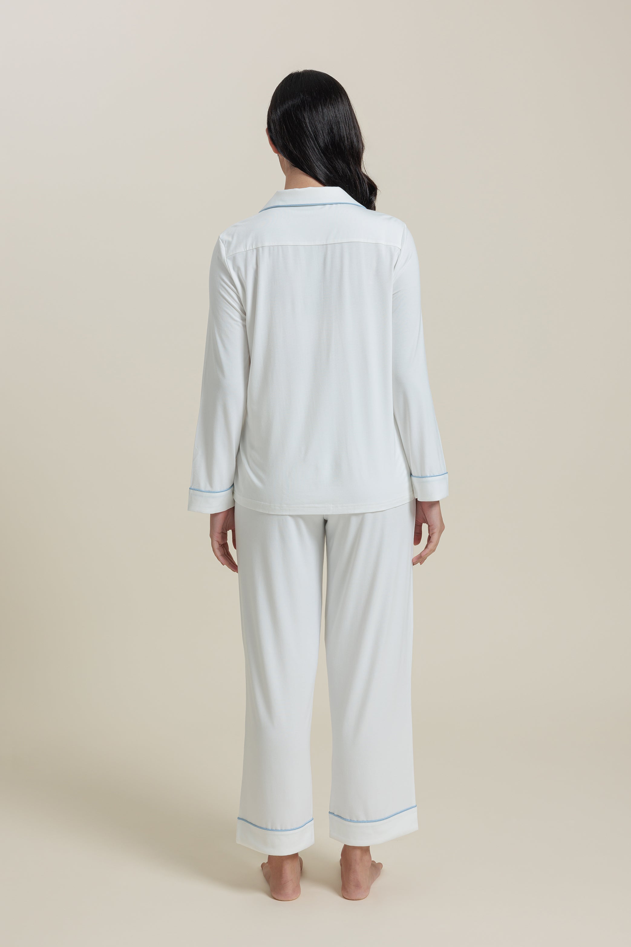 Sleepwear Set <br/>Bamboo Button-Up Cropped Pajama Set
